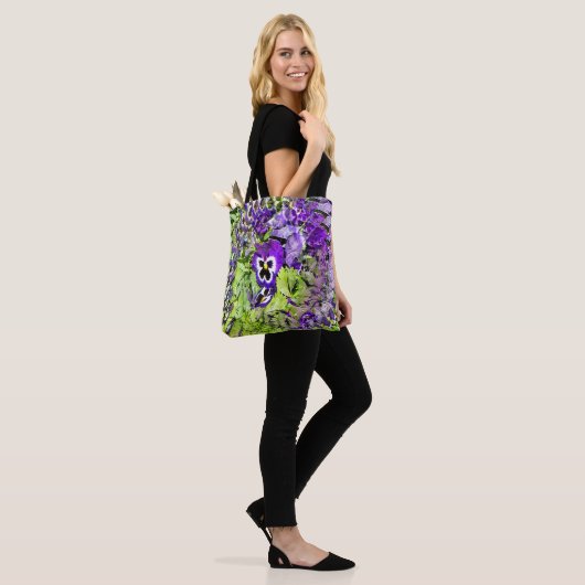 Happy Pansies... Tote Bag (Op model)