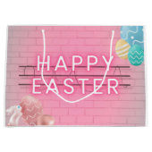Happy pany Eggs roze Neon Sign Groot Cadeauzakje (Voorkant)