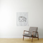 Happy Paper Wandkleed (In situ)