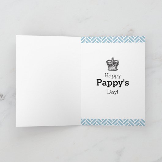 Happy Pappy's Day - King for a Day Kaart (Binnen)