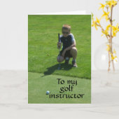 HAPPY PAR-FECT VERJAARDAG *GOLFINSTRUCTEUR* KAART (Gele Bloem)