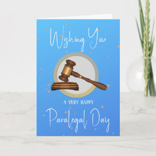 Happy Paralegal Day met Gavel en Sounding Block Kaart