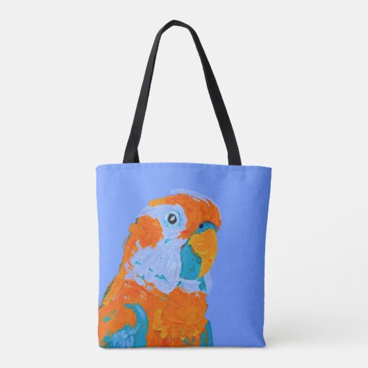Happy Parrot Canvas tas (Achterkant)