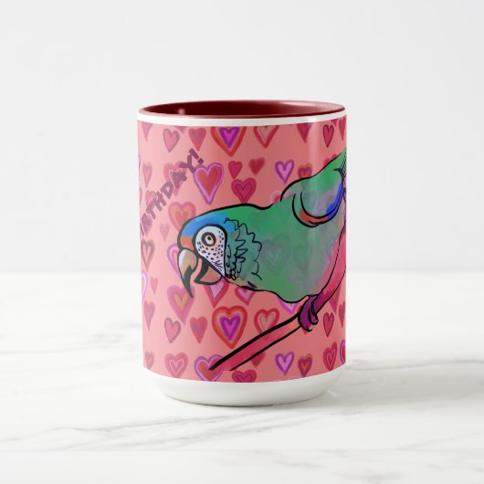 Happy parrot Two-Tone koffiekoffie-mok Mok (Midden)