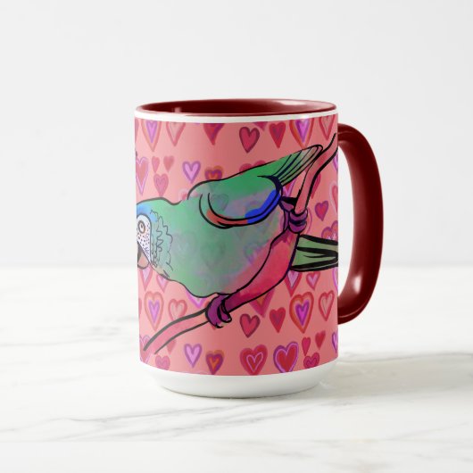 Happy parrot Two-Tone koffiekoffie-mok Mok (Voorkant rechts)