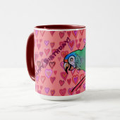 Happy parrot Two-Tone koffiekoffie-mok Mok (Voorkant links)