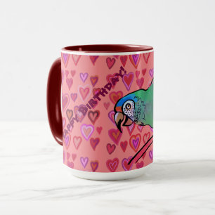Happy parrot Two-Tone koffiekoffie-mok Mok