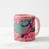 Happy parrot Two-Tone koffiekoffie-mok Mok (Voorkant rechts)