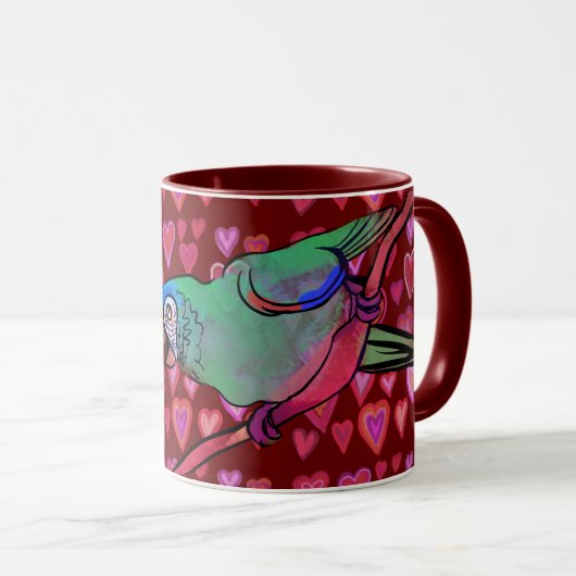 Happy parrot Two-Tone koffiekoffie-mok Mok (Voorkant rechts)