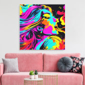 Happy Party Art Canvas Afdruk (Insitu (Woonkamer))