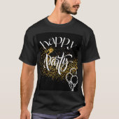 Happy Party Celebration – feestelijk glitterontwer T-shirt (Voorkant)