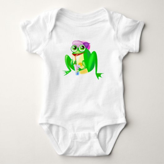 Happy Party Frog Baby Bodysuit (Voorkant)