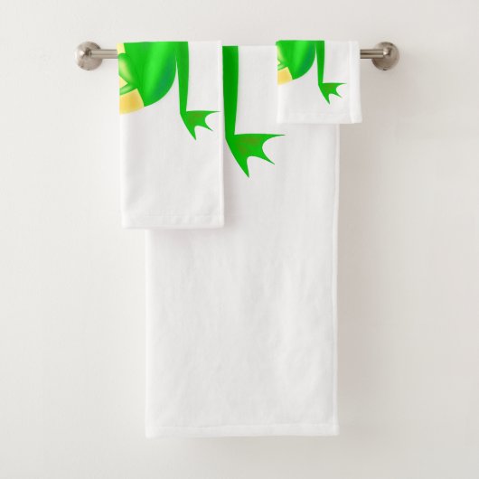 Happy Party Frog Bath-handdoekset - aangepaste kle Bad Handdoek (Insitu)