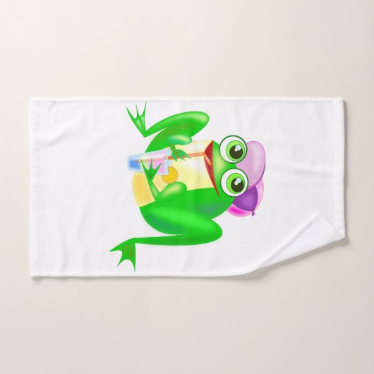 Happy Party Frog Bath-handdoekset - aangepaste kle Bad Handdoek (Handdoek)