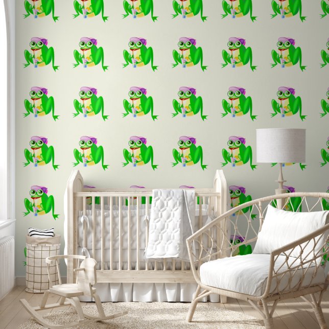 Happy Party Frog Grappig Behang (Kinderen)