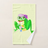 Happy Party Frog - Kies / voeg je kleur toe Bad Handdoek (Handdoek)