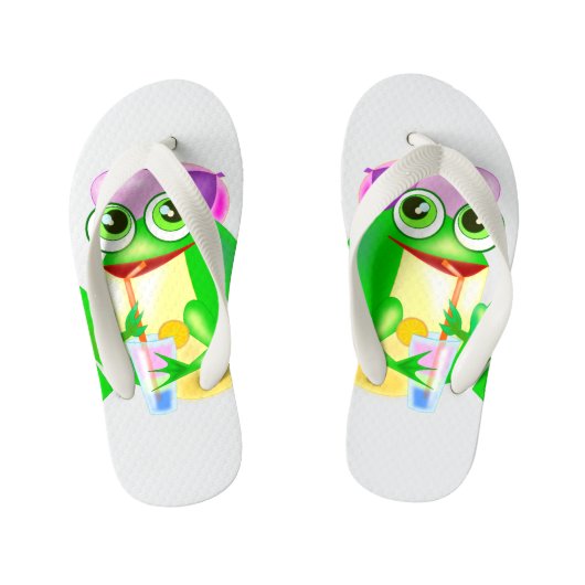 Happy Party Frog Kind Teenslippers (Voetbed)