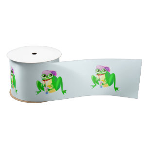 Happy Party Frog Satijnen Lint