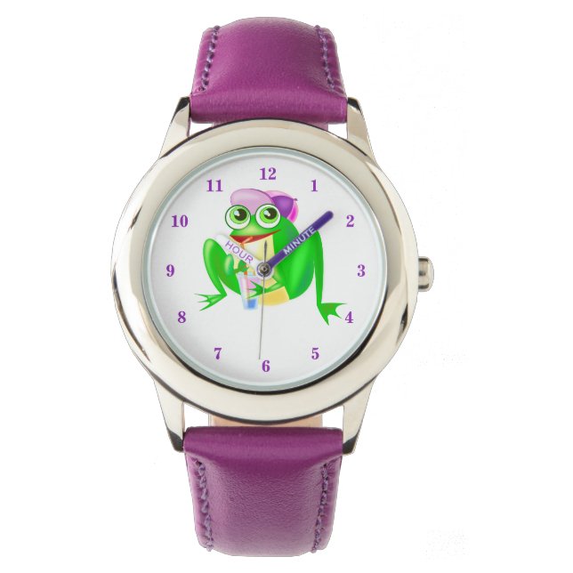 Happy Party Frog Watch Horloge (Voorkant)