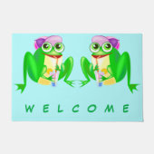 Happy Party Frog - Welkom Doormat Deurmat (Voorkant)