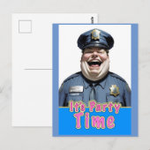 happy party officer briefkaart (Voorkant / Achterkant)