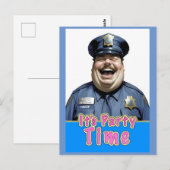 happy party officer briefkaart (Voorkant / Achterkant)