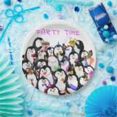 Happy Party Penguin Papier Borden Papieren Bordje (Feest)