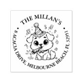 Happy Party Puppy Lover Thema Zelfinktende Stempel (Design)