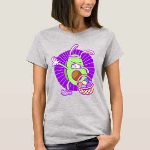 happy Pasaster Egg avocado Bunny grappige dababing T-shirt
