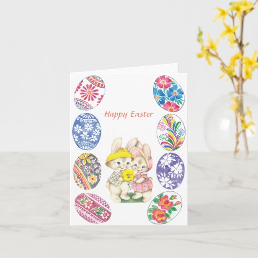 Happy Pasen  afbeelding van Pasen Kaart (Gele Bloem)