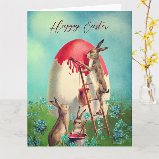 Happy Pasen  afbeelding van Pasen Kaart (Gele Bloem)