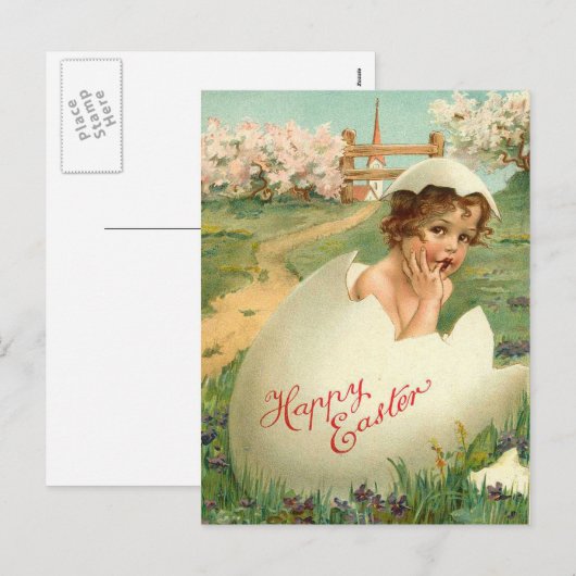 Happy Pasen Baby Feestdagenkaart (Voorkant / Achterkant)