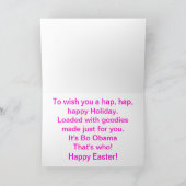 Happy Pasen - Bo Obama Wenskaart Feestdagen Kaart (Binnen)