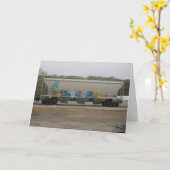 "HAPPY PASEN Boxcar" Pasen Kaart (Gele Bloem)