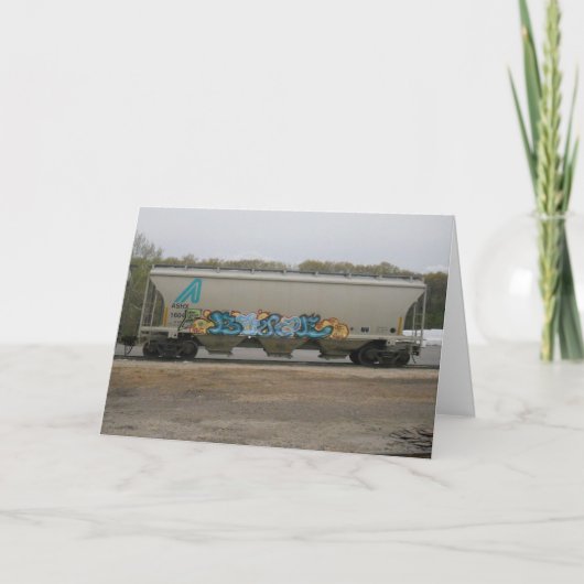 "HAPPY PASEN Boxcar" Pasen Kaart (Voorkant)