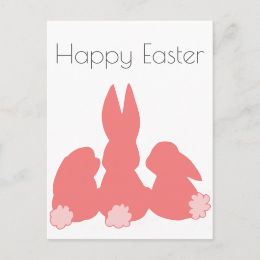 Happy Pasen - Briefkaart voor koraalpaaspakketten (Voorkant)