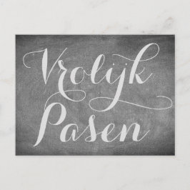 Happy Pasen Chalkboard Typografie Feestdagenkaart