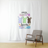 Happy Pasen Elke Bunny is favoriete leraar Rabbi Wandkleed (In situ)