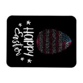 Happy Pasen en paasei met Amerikaanse vlag Magneet (Horizontaal)