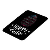 Happy Pasen en paasei met Amerikaanse vlag Magneet (Linkerzijde)