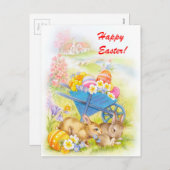  Happy Pasen Feestdagenkaart (Voorkant / Achterkant)
