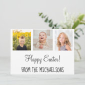 Happy Pasen foto Feestdagenkaart (Staand voorkant)