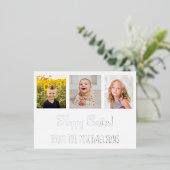 Happy Pasen foto Folie Uitnodiging Briefkaart (Staand Voorkant)