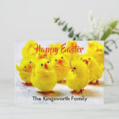 Happy Pasen gepersonaliseerd Feestdagenkaart (Staand voorkant)