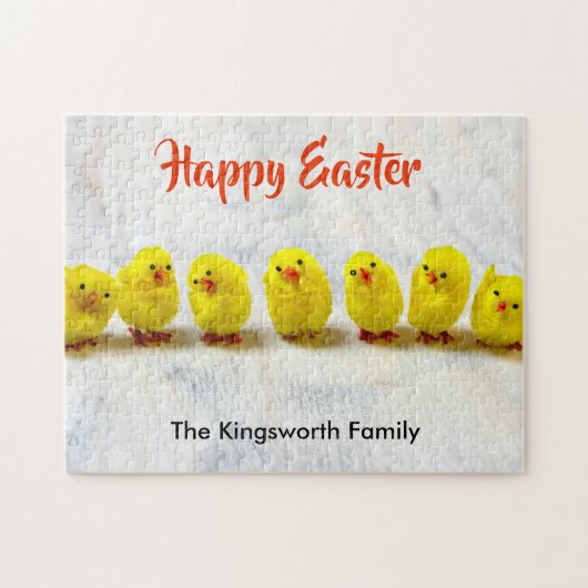 Happy Pasen gepersonaliseerd Legpuzzel (Horizontaal)