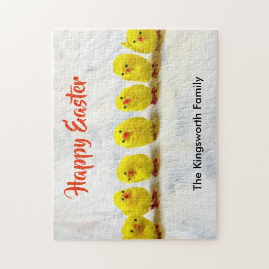 Happy Pasen gepersonaliseerd Legpuzzel (Verticaal)
