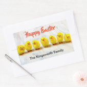 Happy Pasen gepersonaliseerd Rechthoekige Sticker (Envelop)