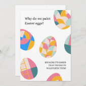 Happy Pasen Kaart met Funny Joke (Voorkant / Achterkant)