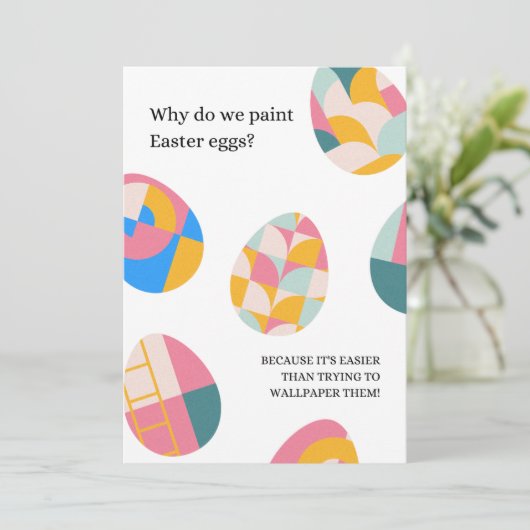 Happy Pasen Kaart met Funny Joke (Staand voorkant)