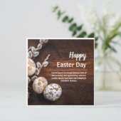 Happy Pasen Kaart (Square) (Staand voorkant)